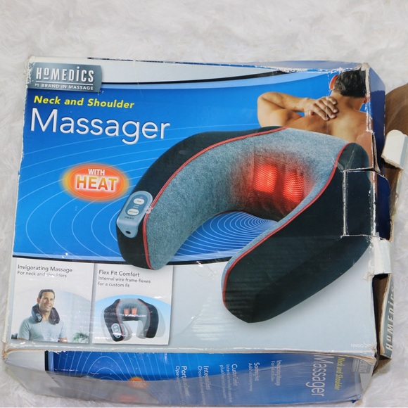 Homedics Massager Neck Shoulder With Heat Gray Black Model NMSQ-200J-2 IOB - Picture 1 of 8